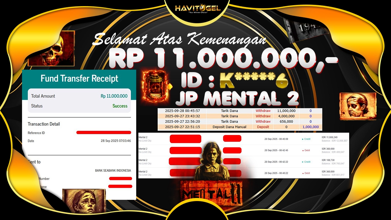 HAVITOGEL – GACOR MENTAL 2 ? PROVIDER NO LIMIT CITY JP RP 11.000.000,-